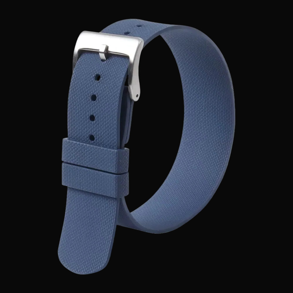Blue 20mm FKM Rubber Strap with Quick Release Feature for Fast and Easy Fitting and Removal