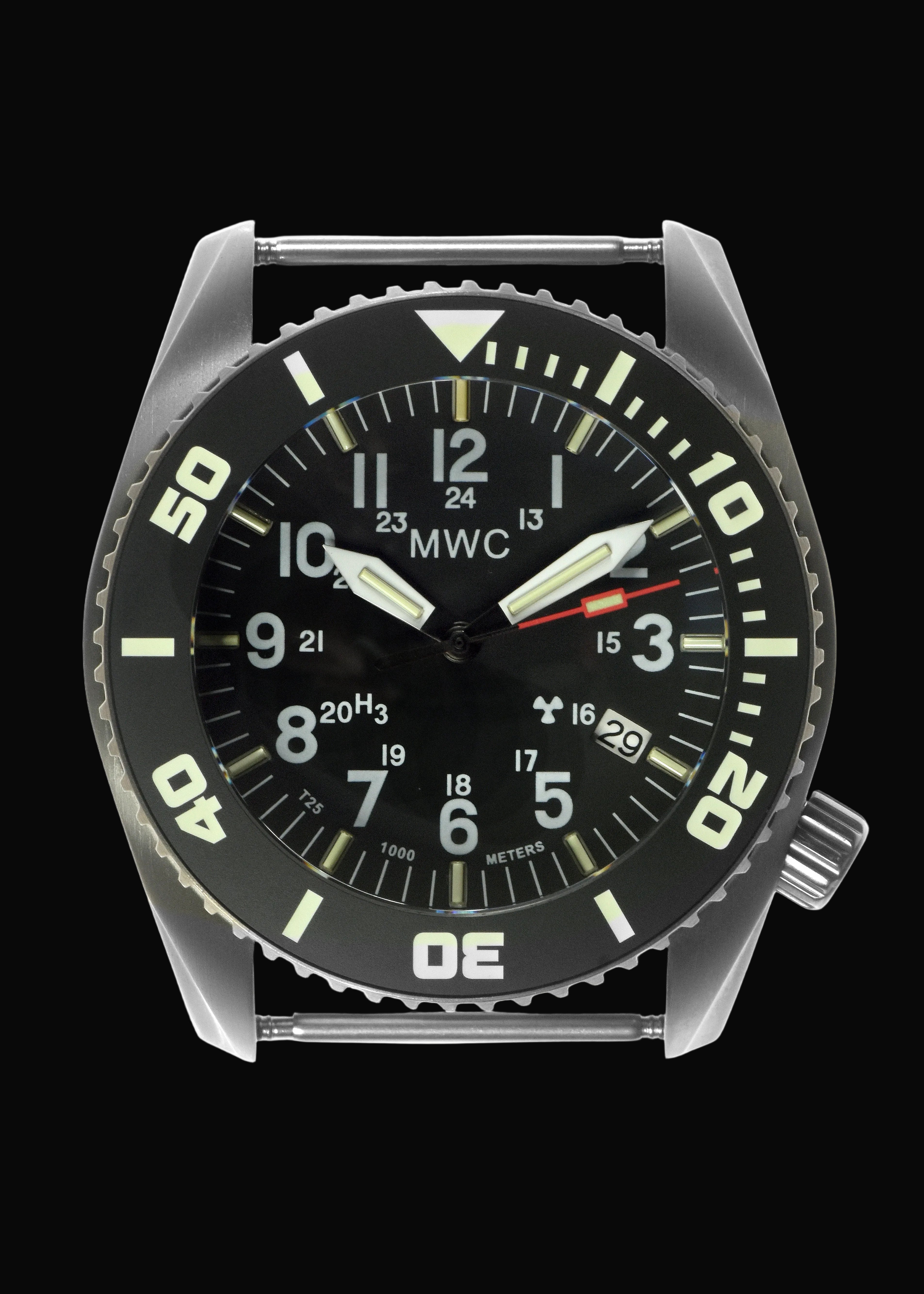 MWC "Depthmaster" 100atm / 3,280ft / 1000m Water Resistant Military Divers Watch in a Titanium Case with GTLS and Helium Valve (Automatic)