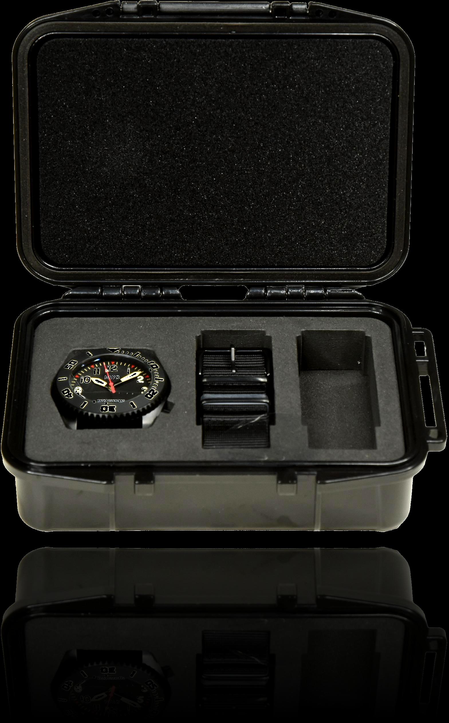 MWC "Depthmaster" 100atm / 3,280ft / 1000m Water Resistant Military Divers Watch in a PVD Titanium Case with Luminova and a Helium Valve (Automatic)