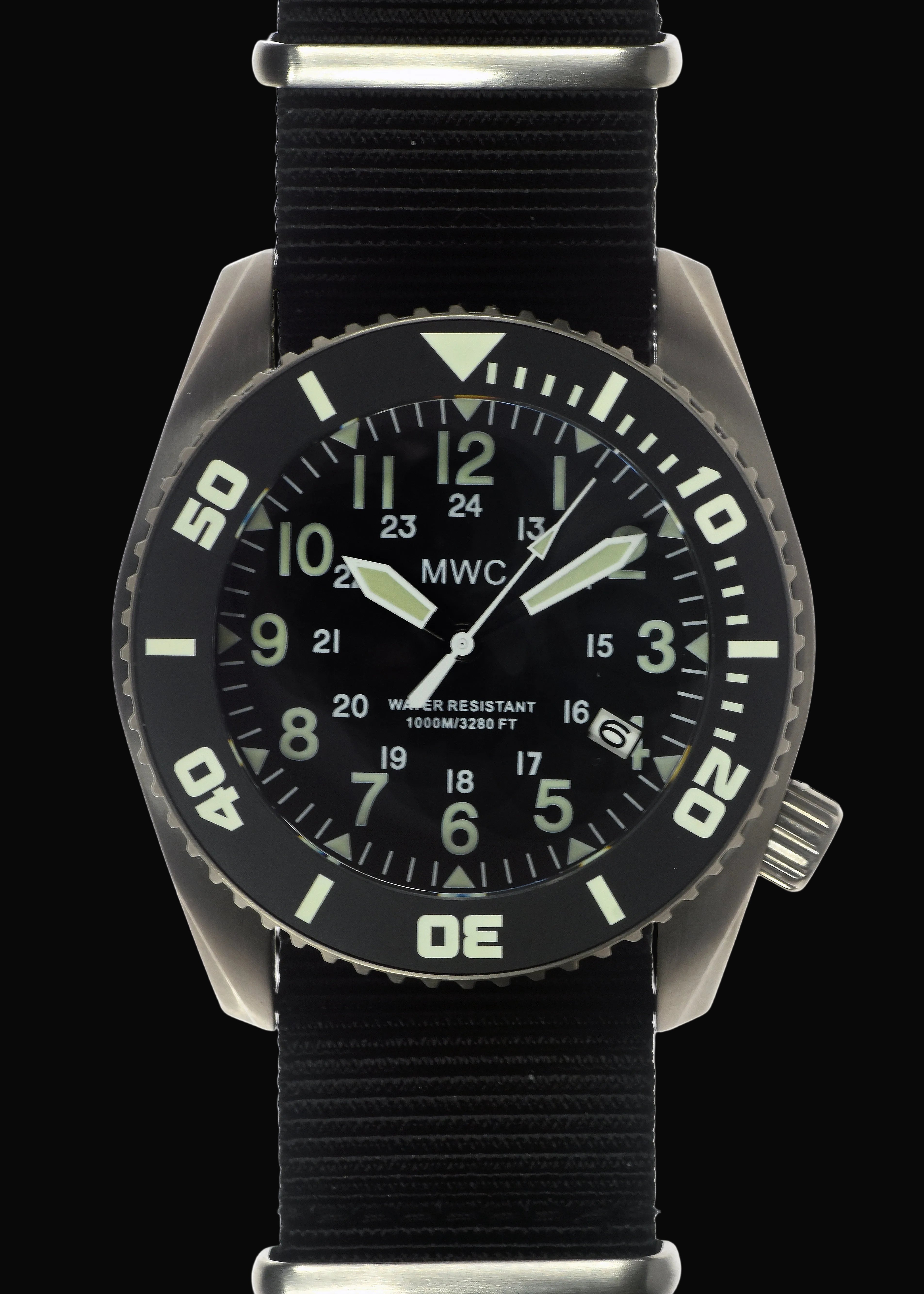 MWC "Depthmaster" 100atm / 3,280ft / 1000m Water Resistant Military Divers Watch in a Titanium Case with GTLS and Helium Valve (Automatic)